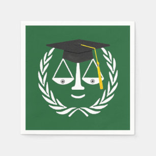 Creative Law School Graduation Napkin