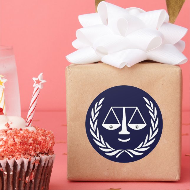Creative Lawyer Classic Round Sticker (Party)