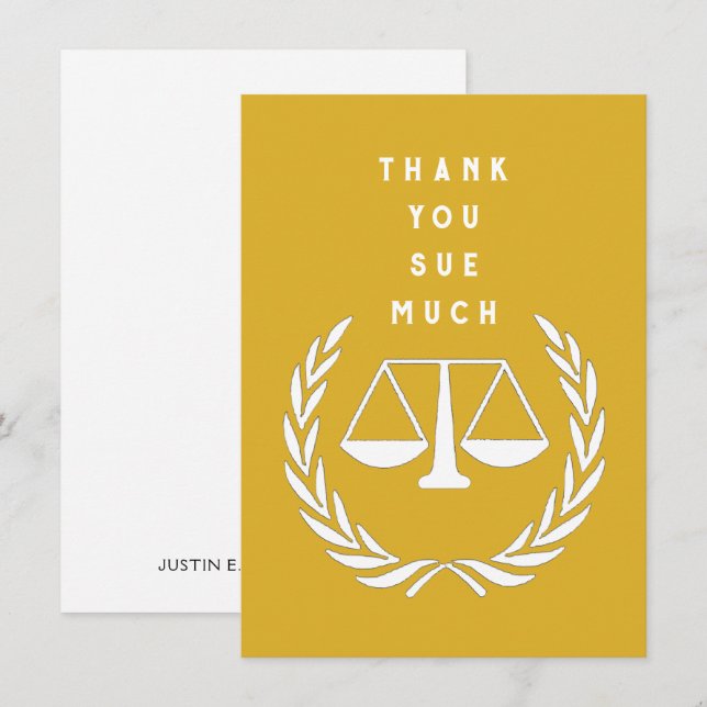 Creative Lawyer Thank You Card (Front/Back)