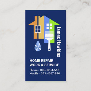 Creative Leaking Painted Home Business Card