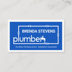 Creative Leaking Plumber Pipe System  Business Card