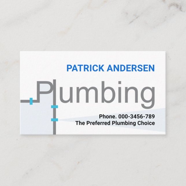 Creative Leaking Plumbing Pipe Signage Business Card (Front)