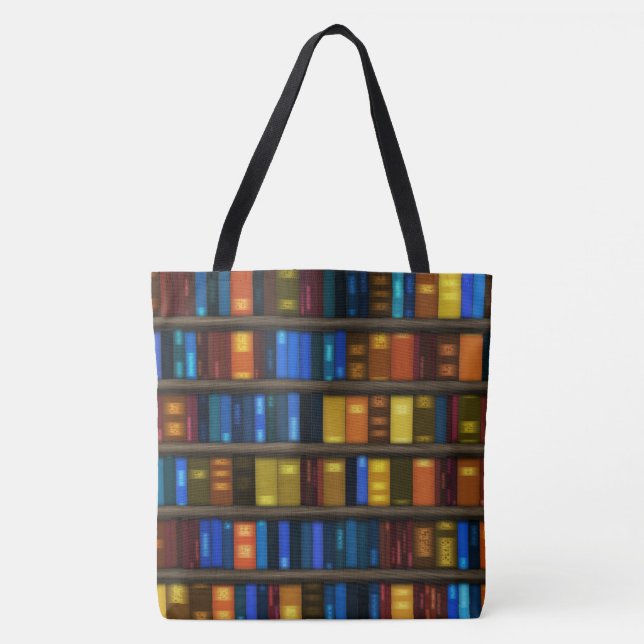 Creative Library Books Design Tote Bag (Front)