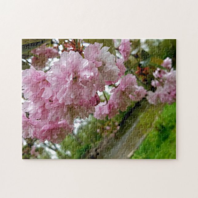 Creative light pink tree flower jigsaw puzzle (Horizontal)