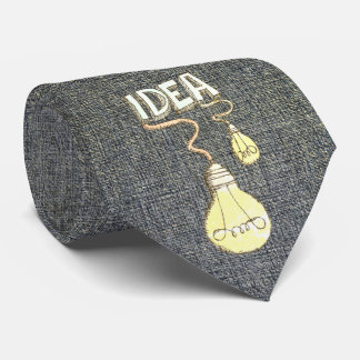 Creative Lightbulb Idea Vintage Retro Tie