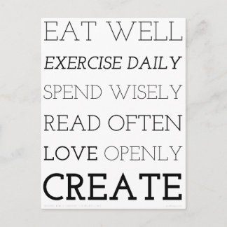 Creative Mantra Print Postcard