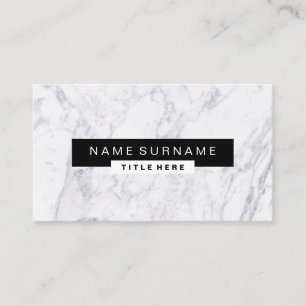 Creative Marble Black & White Business Cards