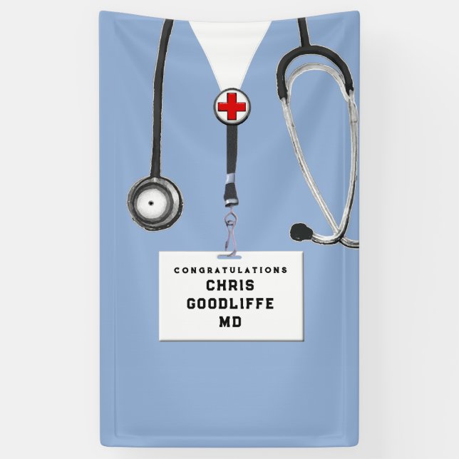 Creative Medical School Graduation Banner (Vertical)