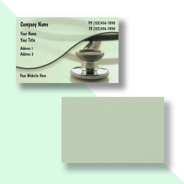 Creative Medical Theme Stethoscope Design Business Card (Creator Uploaded)