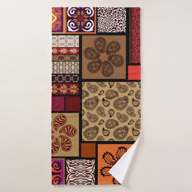 Creative mega set of seamless patterns inspired by bath towel (Bath Towel)