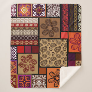 Creative mega set of seamless patterns inspired by sherpa blanket