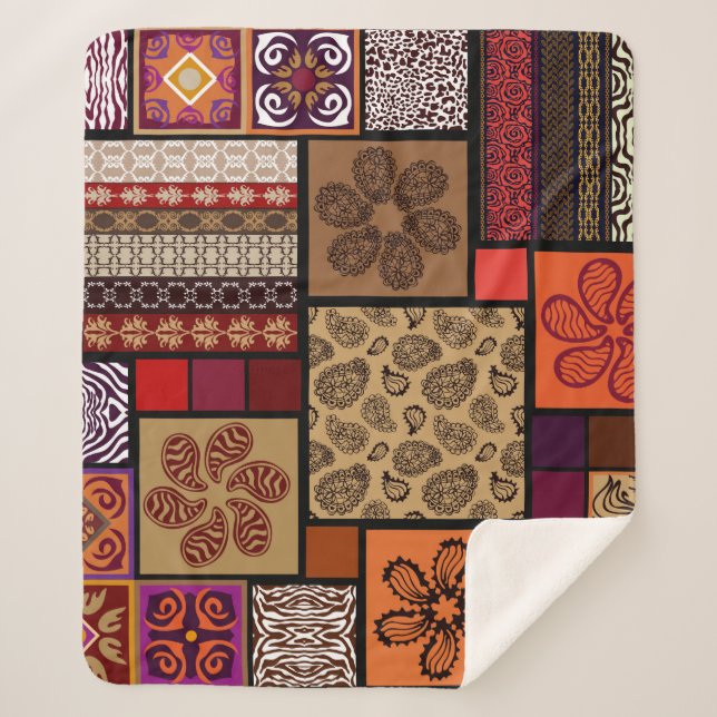 Creative mega set of seamless patterns inspired by sherpa blanket (Front)