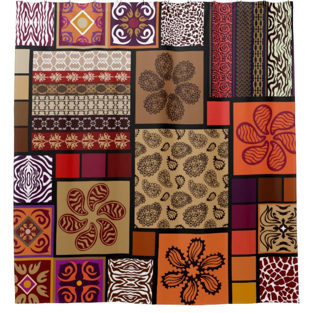 Creative mega set of seamless patterns inspired by shower curtain (Front)