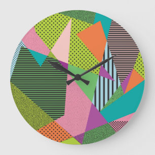 Creative Memphis Frame Modern Design Large Clock