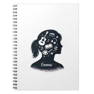 Creative Mind Silhouette | Personalized Artistic  Notebook