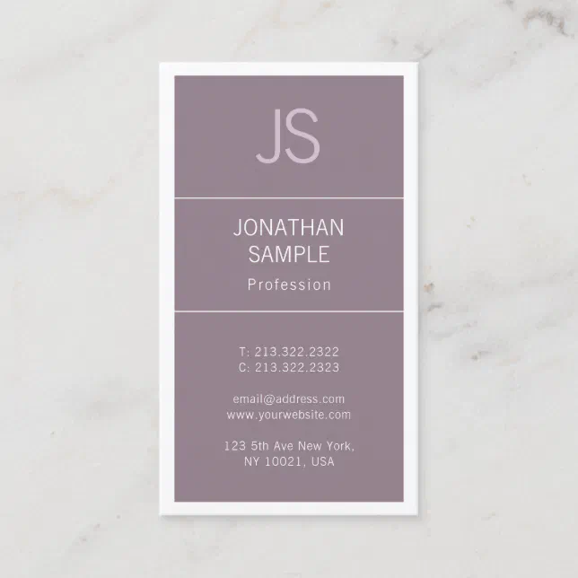 Creative Minimalist Design Modern Plain Excellent Business Card | Zazzle