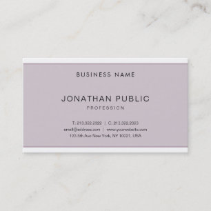 Creative Minimalist Design Modish Purple Luxury Business Card