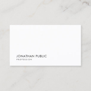 Creative Minimalist Design White Modern Template Business Card