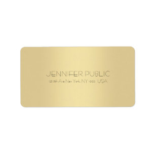 Creative Minimalist Modern Gold Professional Plain Label
