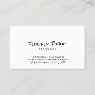 Creative Minimalist Template Freehand Script Cool Business Card