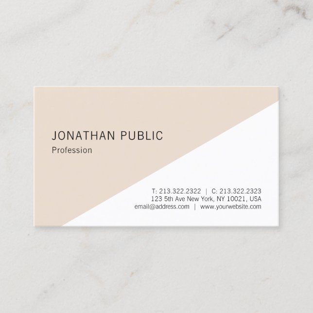Creative Minimalist Template Modern Simple Design Business Card (Front)