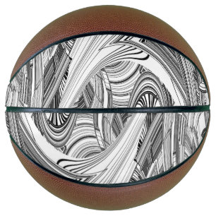 Creative Modern Art Black and White  Basketball