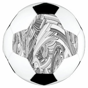 Creative Modern Art Black and White Football