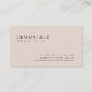 Creative Modern Clean Design Elegant Colours Plain Business Card