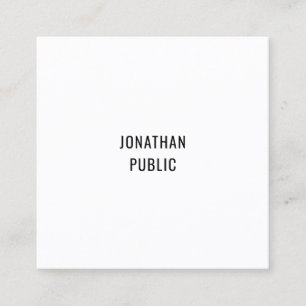 Creative Modern Clean Template Trendy Professional Square Business Card