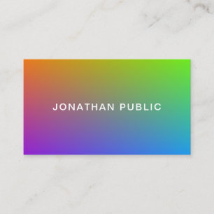 Creative Modern Colourful Minimalist Elegant Simpl Business Card