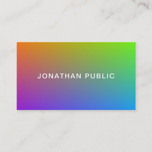 Creative Modern Colourful Minimalist Elegant Simpl Business Card (Front)