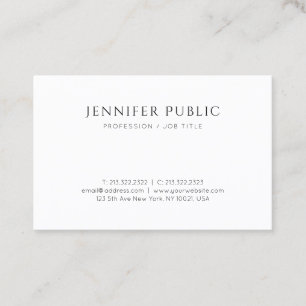 Creative Modern Design Simple Plain Professional Business Card