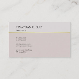 Creative Modern Design Sleek Plain Professional Business Card