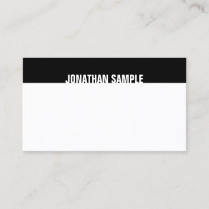 Creative Modern Elegant Black White Template B&W Business Card