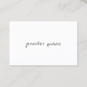 Creative Modern Hand Script Name Simple Template Business Card