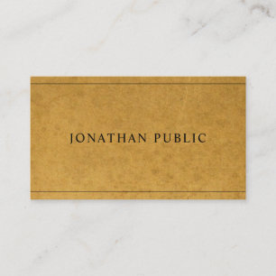 Creative Modern Kraft Paper Effect Unique Plain Business Card