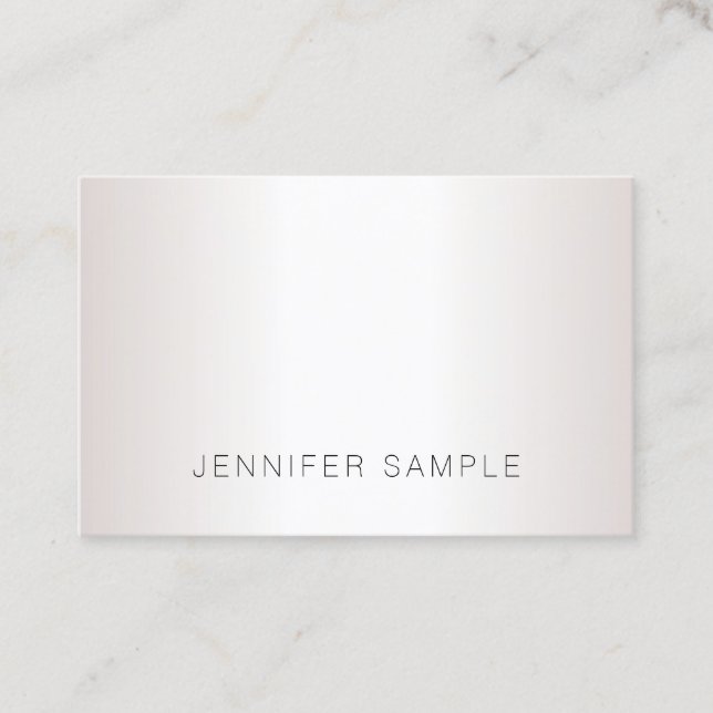 Creative Modern Minimalist Design Trendy Salon Business Card (Front)