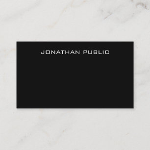 Creative Modern Minimalist Elegant Black Sleek Top Business Card
