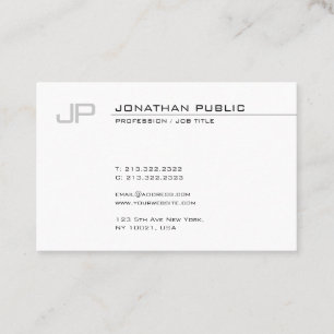 Creative Modern Monogram Cool Simple Template Top Business Card
