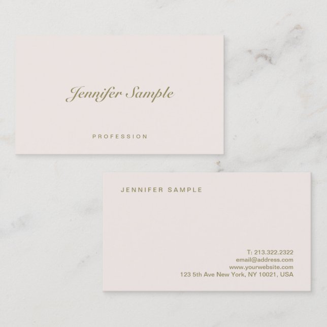 Creative Modern Professional Elegant Simple Business Card (Front/Back)