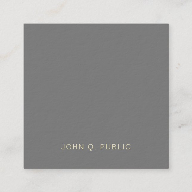 Creative Modern Professional Elegant Thick Luxury Square Business Card (Front)