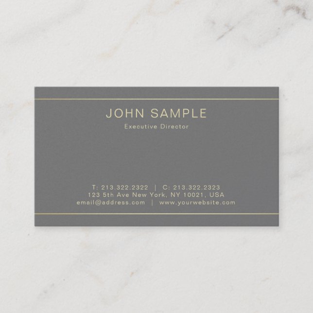 Creative Modern Professional Luxury Pearl Finish Business Card (Front)