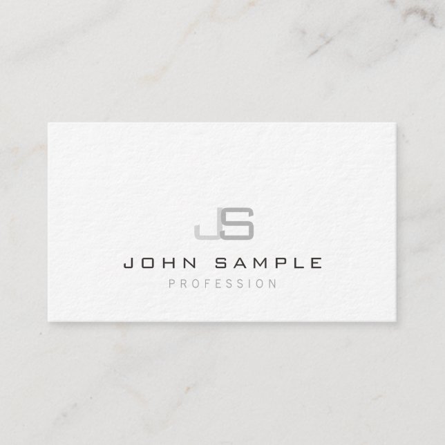 Creative Modern Professional Monogram Luxury Business Card (Front)