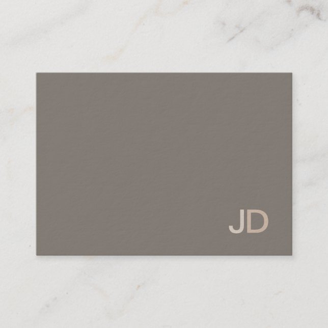 Creative Modern Professional Monogram Plain Luxury Business Card (Front)
