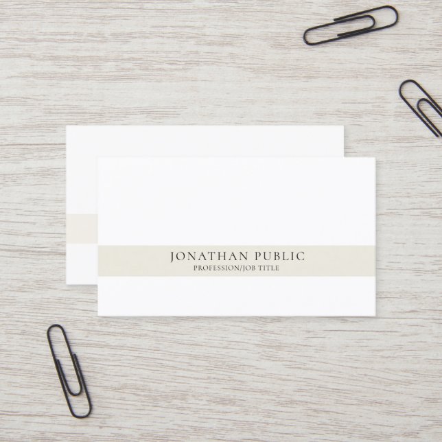 Creative Modern Professional Simple Elegant Business Card (Front/Back In Situ)