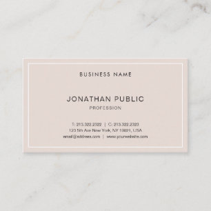 Creative Modern Sleek Design Professional Plain Business Card