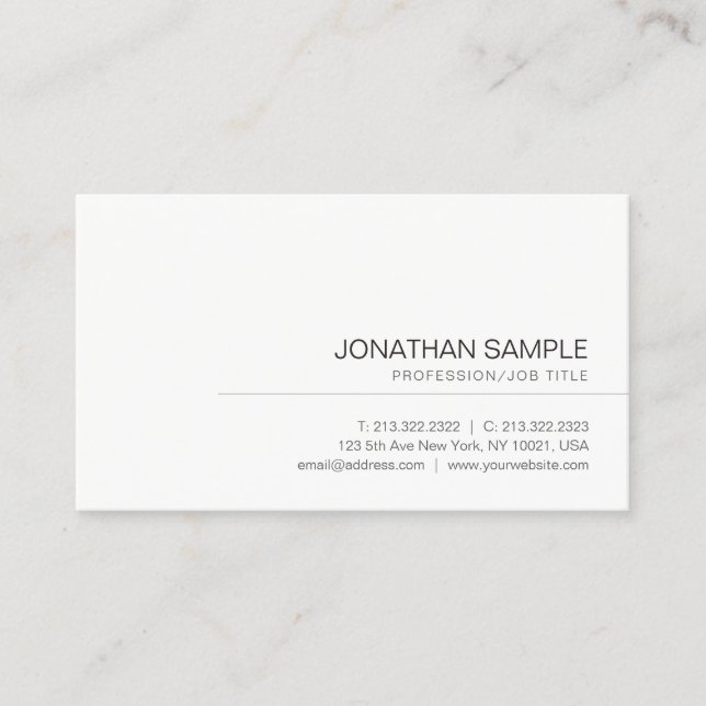 Creative Modern Sleek Template Professional Trendy Business Card (Front)
