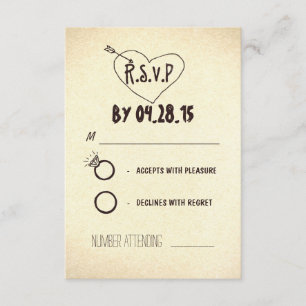 creative modern wedding RSVP cards