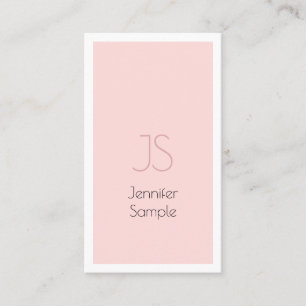 Creative Monogram Design Minimalist Plain Modern Business Card