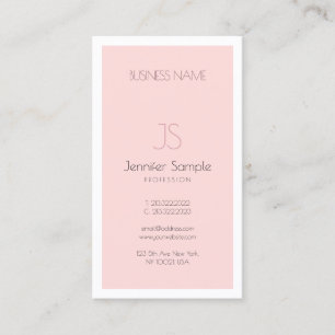 Creative Monogram Design Simple Plain Luxe Trendy Business Card